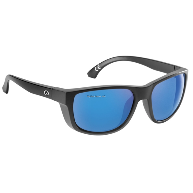 Picture of Flying Fisherman Duval Sunglasses, Matte Black Frame, Smoke-Blue Mirror Polarized Lens, Medium Fit