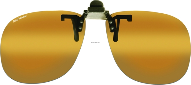 Picture of Flying Fisherman Clip-On Flip-Up Sunglasses Square Amber