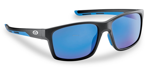 Picture of Flying Fisherman Freeline Polarized Sunglasses, Matte Black Frame, Smoke-Blue Mirror Lens