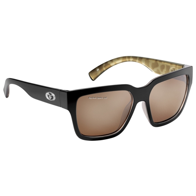 Picture of Flying Fisherman Harper Sunglasses, Matte Black Frame, Copper-Silver Mirror Lens, Acutint Polarized Lens System