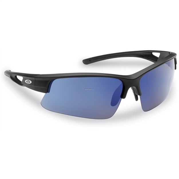 Picture of Flying Fisherman Moray Polarized Sunglasses, Matte Black Frames, Blue Mirror Lens