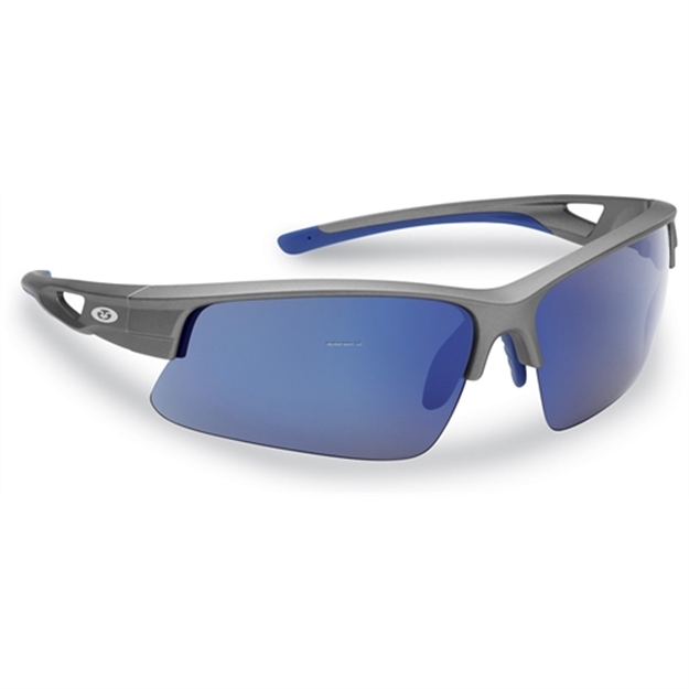 Picture of Flying Fisherman Moray Polarized Sunglasses, Matte Gray Frames, Blue Mirror Lens