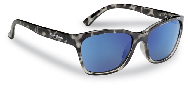 Picture of Flying Fisherman Ripple Polarized Sunglasses, Black Fade Frame, Smoke-Blue Mirror Lens
