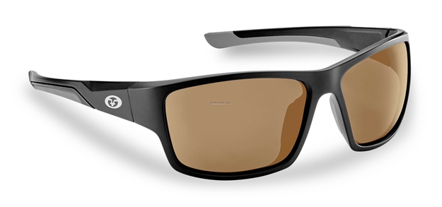 Picture of Flying Fisherman Sand Bank Polarized Sunglasses, Matte Black Frame, Amber Lens