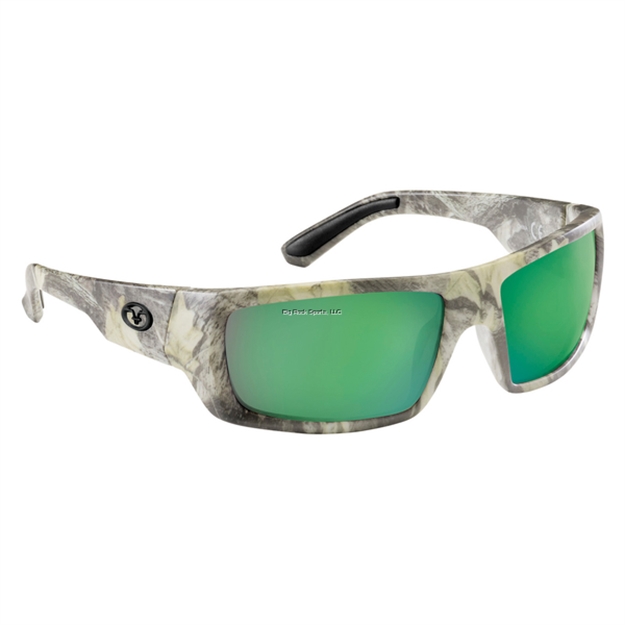 Picture of Flying Fisherman Sargasso Sunglasses Matte Camo Frame, Amber-Green Mirror Lens, Acutint Polarized Lens System