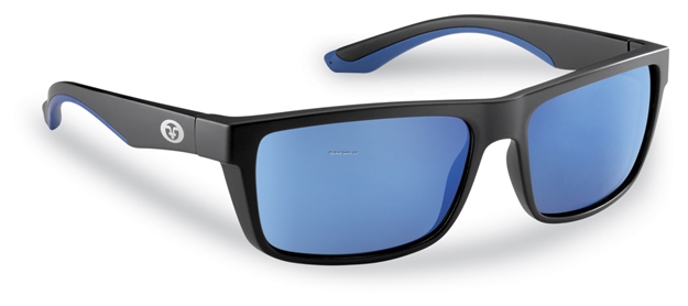 Picture of Flying Fisherman Streamer Polarized Sunglasses, Black Frame, Smoke-Blue Mirror Lens
