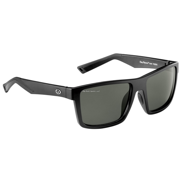 Picture of Flying Fisherman Swirl Sunglasses Matte Black Frame, Smoke Lens, Acutint Polarized Lens System