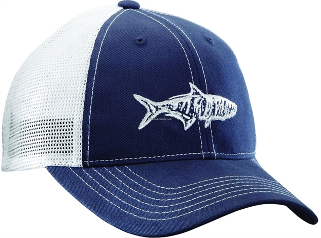 Picture of Flying Fisherman Tarpon Trucker Hat, Navy/White, Adjustable Snap Back Closure
