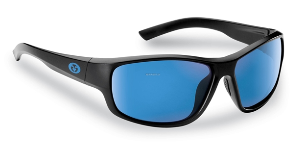 Picture of Flying Fisherman Teaser Polarized Sunglasses, Matte Black Frame, Smoke-Blue Mirror Lens