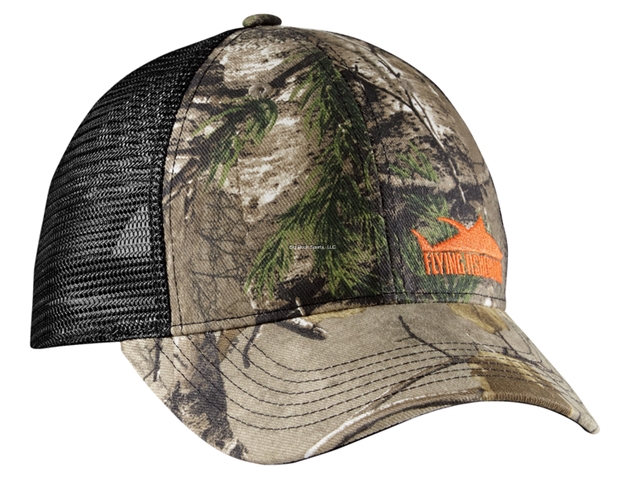 Picture of Flying Fisherman Tuna Real Tree Camo Trucker Hat, Adjustable Snap Back Closure