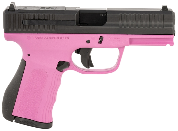Picture of Fmk Firearms Fmk Firearmsg49pk G3  9Mm Luger 14+1 4" Stainless Steel Barrel, Black Optic Cut/Serrated Carbon Steel Slide, Pink Polymer Frame W/Picatinny Rail, Black Backstrap Grip FMKG9C1G2RU