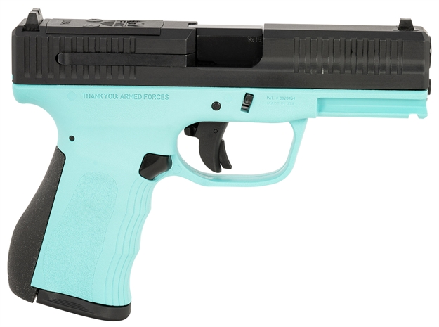 Picture of Fmk Firearms Fmk Firearmsg49bj G3  9Mm Luger 14+1 4" Stainless Steel Barrel, Black Optic Cut/Serrated Carbon Steel Slide, Blue Jay Polymer Frame W/Picatinny Rail, Black Backstrap Grip FMKG9C1ESPNMU