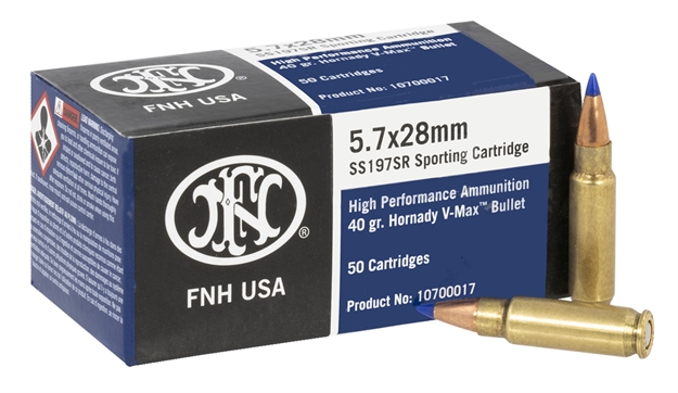 Picture of  FN 10700017 High Performance  5.7X28mm 40Gr Hornady V Max 50 Per Box/10 Case