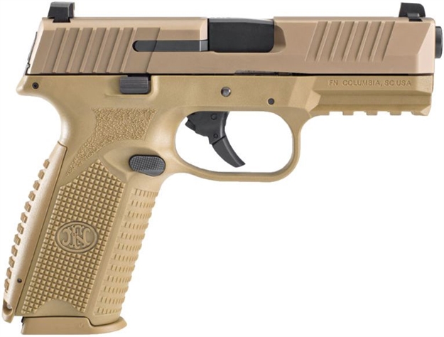 Picture of FN America 509 Semi-Auto Pistol, 9Mm, 4" Bbl, Fde, NO Manual Safety, Fixed 3-Dot Sight, 10+1 Rnd 66-100489