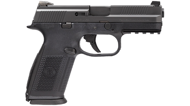 Picture of FN America Fns-40 Semi Auto Pistol 40 S&W, 4 In, Poly Grp, 14+1 Rnd, 3-Dot Fixed, Full SZ Blk Frame, Striker Fired Trgr