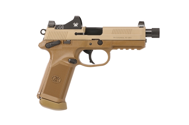 Picture of FN America Fnx-45T Viper Semi-Auto Pistol, 45Acp, 5.3" Threaded Bbl, Fde, Night Sights, Vortex Sight, 15+1 Rnd 66-100659