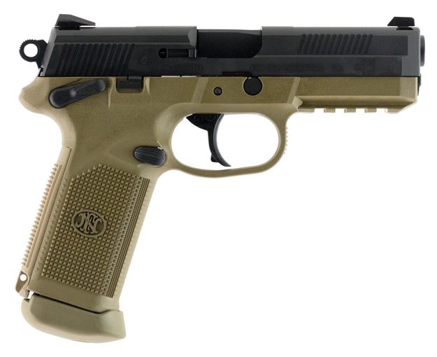 Picture of FN America LE 66995 Fnx-45  
45 Automatic Colt Pistol (Acp) Single/Double 4.5" 15+1 Flat Dark Earth Interchangeable Backstrap Grip Flat Dark Earth Polymer Frame Black Stainless Steel Slide