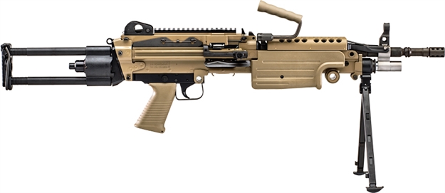 Picture of FN 46100172 M249s Para 5.56X45mm Nato 16.10" Barrel 30+1 Mag OR 200Rd Belt Capacity,  Flat Dark Earth Rotating & Telescoping Stock, Hydraulic Recoil Buffer, Non-Slip Buttplate, Optics Ready 46-100172 845737015107