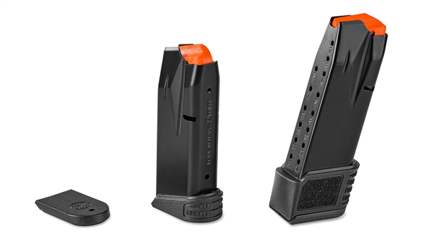 Picture of  FN 66101408 Reflex  Micro-Compact Frame 9Mm Luger 15+1/11+1, 3.30" Black Target Crown Steel Barrel, Black Pvd Serrated Steel Slide & Polymer Frame W/Picatinny Rail, Ambidextrous