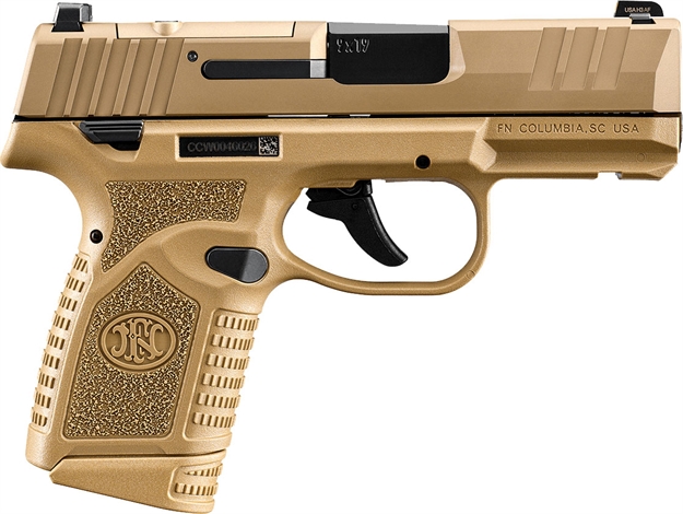 Picture of FN 66101423 Reflex Mrd 9Mm Luger 10+1 3.30" Micro-Compact Frame Flat Dark Earth Pvd Optic Ready/Serrated Steel Slide W/Picatinny Rail Stippled Grip Ambidextrous 66-101423 845737016999