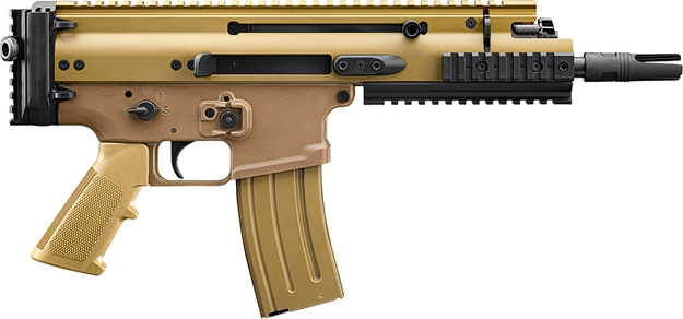 Picture of FN 38101241 Scar 15P 5.56X45mm 30+1 7.50" Chrome Lined Steel Barrel, Flat Dark Earth Anodized Aluminum Picatinny Rail Receiver, Fde Polymer Grip, Ambidextrous 38-101241