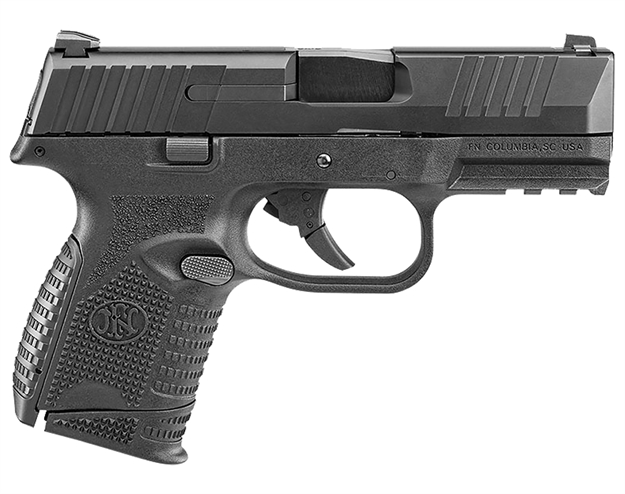 Picture of FN 66100815 509 Compact 9Mm Luger 3.70" Barrel 12+1 OR 15+1, Matte Black Polymer Frame With Mounting Rail, Matte Black Stainless Steel Slide, NO Manual  Safety 66-100815