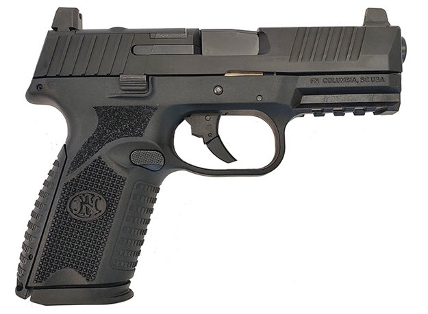 Picture of  FN 66100588 509M Mrd Mid-Size 9Mm Luger 10+1 4" Black Recessed Crown Barrel, Matte Black Optic Ready/Serrated Stainless Steel Slide, Matte Black Polymer Frame W/Picatinny Rail, Ambidextrous 845737010744