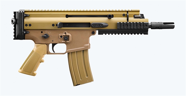 Picture of FN 38101245 Scar 15P 5.56X45mm 10+1 7.50" Black Anodized Chrome Lined Steel Barrel, Flat Dark Earth Anodized Aluminum Picatinny Rail Receiver, Fde Polymer Grip, Ambidextrous 38-101245