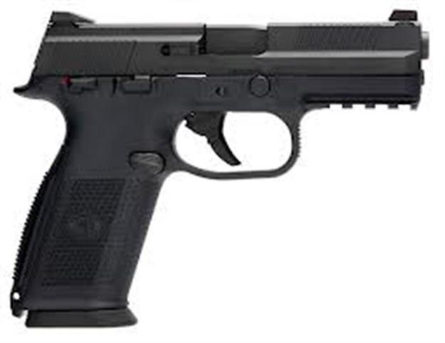Picture of FN America Fns-9 MS Semi Auto Pistol 9Mm, 4 In, Poly Grp, 10+1 Rnd, 3-Dot Fixed, Full SZ Blk Frame, Striker Fired Trgr