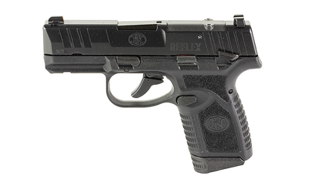Picture of FN 66101418 Reflex Mrd 9Mm Luger 15+1 11+1 3.30" Micro-Compact Frame Black Pvd Optic Ready/Serrated Steel Slide W/Picatinny Rail Stippled Grip Ambidextrous 66-101418