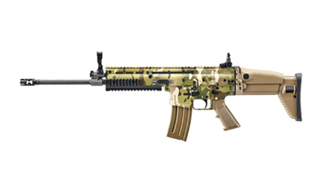 Picture of FN 38101308 Scar 16S Nrch 5.56X45mm Nato 16.25" Barrel 10+1, Multicam Receiver, Fde Telescoping Side-Folding Stock With Adjustable Cheekpiece, Optics Ready 38-101308
