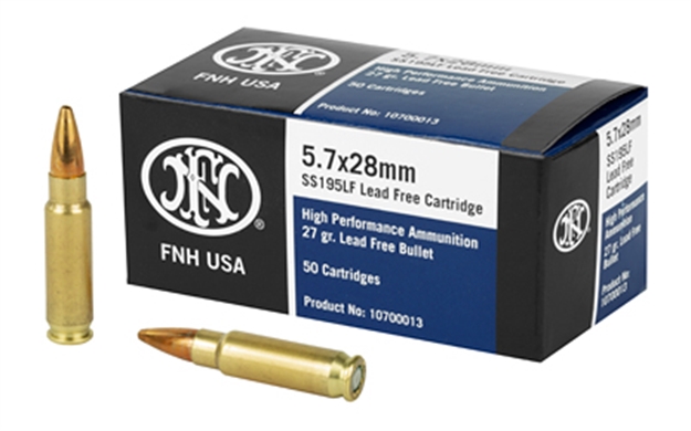 Picture of FN America 5.7X28 27Gr Lead Free Jhp Ss195lf 50Rd 40Bx/Cs 10700012