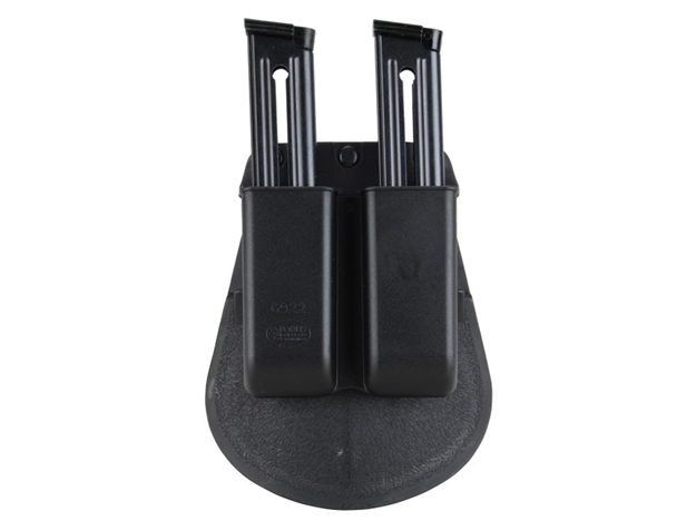 Picture of  Fobus 6922P Double Mag Pouch  Black Polymer Paddle Compatible W/ Single Stack
