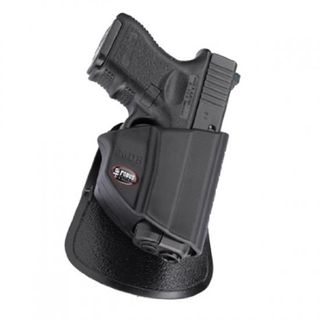 Picture of  Fobus Glt19rp Active Retention Tactical Owb Black Polymer Belt Fits Glock 19/23/32 W/Tactical Light OR Laser Right Hand