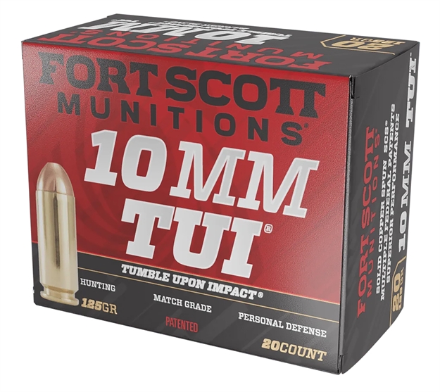 Picture of Fort Scott Munitions 10Mm124scv Tumble Upon Impact (Tui)  10Mmauto 125Gr Solid Copper Spun 20 Per Box/25 Case 10MM-124-SCV 758381721143