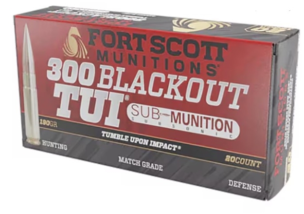 Picture of Fort Scott Munitions 300190Scvss Tumble Upon Impact (Tui) Rifle 300Blackout 190Gr Solid Copper Spun 20 Per Box/25 Case 300-190-SCVSS