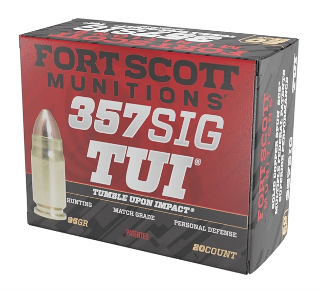 Picture of Fort Scott Munitions 357Sig095scv Tumble Upon Impact (Tui)  357Sig 95Gr Solid Copper Spun 20 Per Box/25 Case 357SIG-095-SCV 758381721525