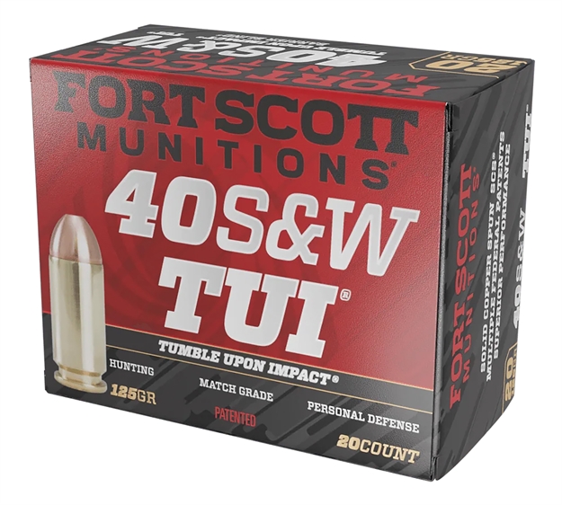 Picture of Fort Scott Munitions 400125Scv Tumble Upon Impact (Tui)  40S&W 125Gr Solid Copper Spun 20 Per Box/25 Case 400-125-SCV 753677048119