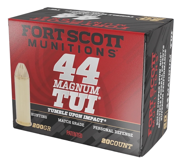 Picture of Fort Scott Munitions 44Mag200scv Tumble Upon Impact (Tui)  44Remmag 200Gr Solid Copper Spun 20 Per Box/25 Case 44MAG-200-SCV 758381721693