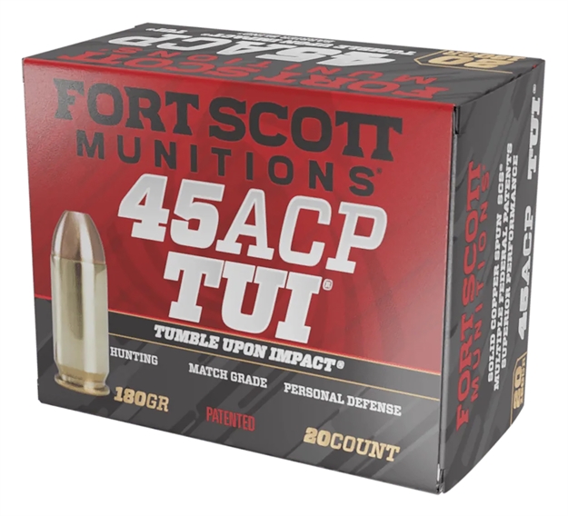 Picture of Fort Scott Munitions 450180Scv Tumble Upon Impact (Tui)  45Acp 180Gr Solid Copper Spun 20 Per Box/25 Case 450-180-SCV