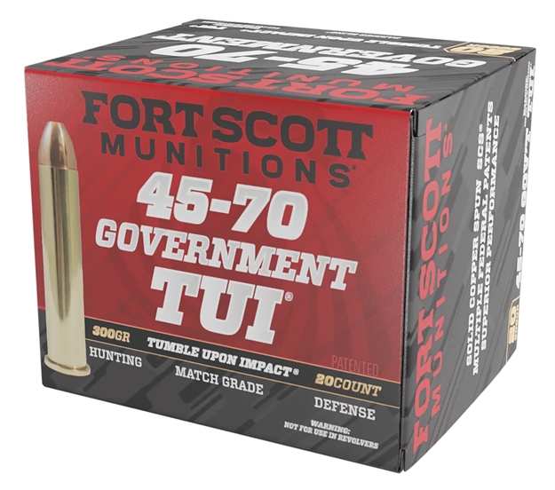 Picture of Fort Scott Munitions 4570300Scv1 Tumble Upon Impact (Tui) Brush Hog 45-70Gov 300Gr Solid Copper Spun 20 Per Box/10 Case 4570-300-SCV1 758381721396