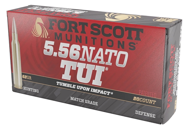 Picture of Fort Scott Munitions 556062Scv Tumble Upon Impact (Tui)  5.56X45mmnato 62Gr Solid Copper Spun 20 Per Box/25 Case 556-062-SCV