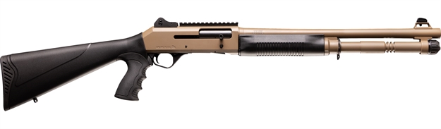 Picture of Four Peaks Imports 12073 Aksa Arms S2 12 Gauge 3" 5+1 28" Chrome Plated 7075-T6 Aluminum Receiver Black Synthetic Stock 12060 810065120601