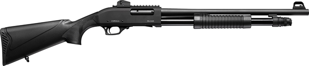 Picture of  Four Peaks Imports 12000 Copolla Pa-1225 Pump Action 12 Gauge With 20" Barrel, 3" Chamber, 5+1 Capacity, Black Metal Finish & Black Synthetic Stock Right Hand (Full Size) 810065120007