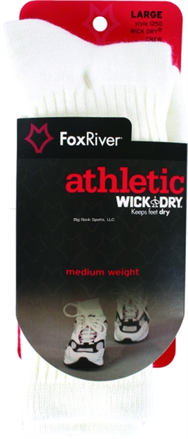 Picture of Fox River Wick Dry Sock Crew Wht Sz9-12
