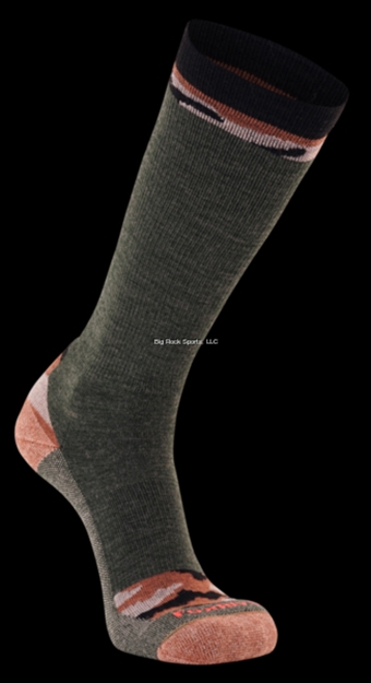 Picture of Fox River Woodlands Boot LW Sock, Mid-Calf, Pair, XL Olive, Merino Wool Blend