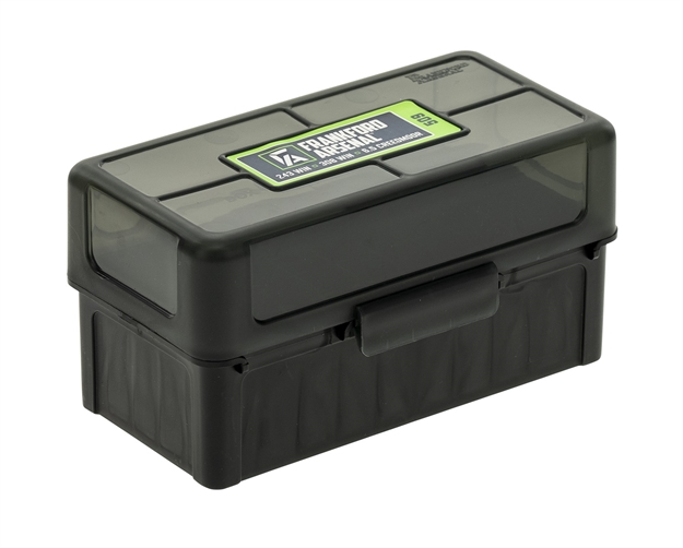 Picture of  Frankford Arsenal 1083797 Hinge-Top Ammo Box 9Mm/25/380Acp Black Polymer 100Rd 661120413189