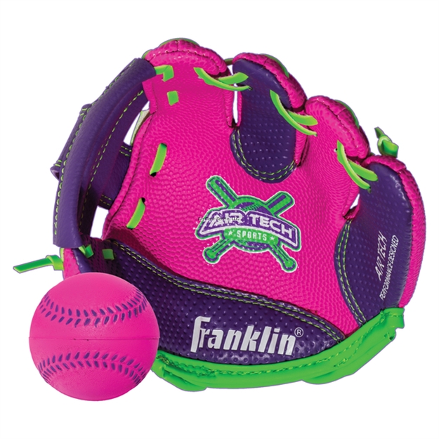 Picture of Franklin 8.5" Air Tech Pnk/Ppl Glove & Ball