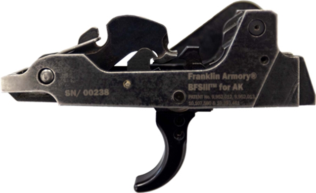 Picture of Franklin Armory 0350002Blk  Binary 9Mm Black Curved Trigger Fits AK Platform 5762A