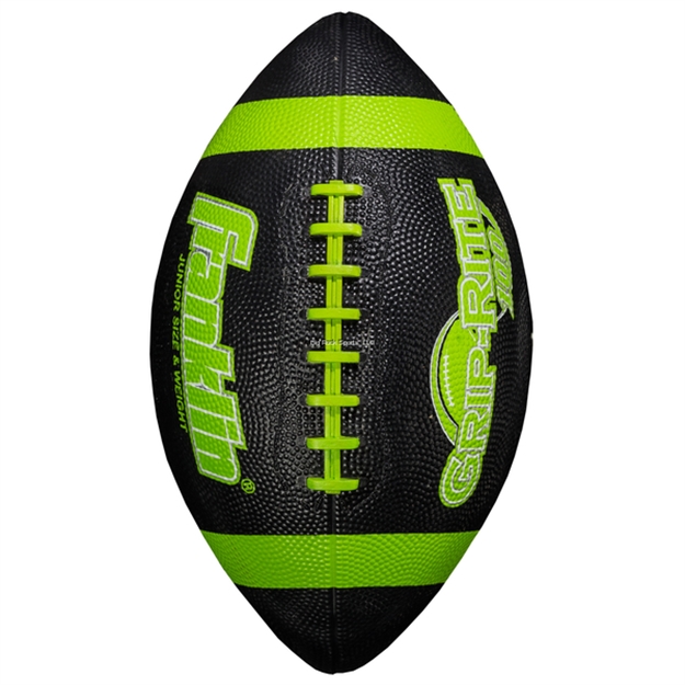 Picture of Franklin JR Grip-Rite Rubber Football Black/Lime